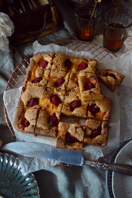 blondie-de-frambuesas-y-flan