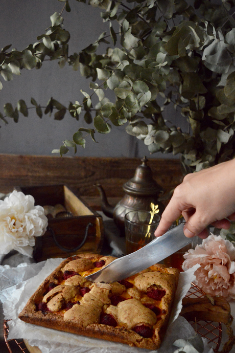 blondie-de-frambuesas-y-flan