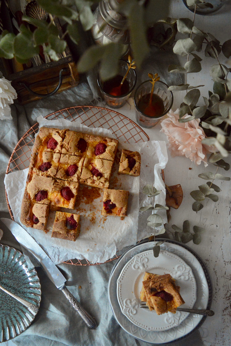 blondie-de-frambuesas-y-flan