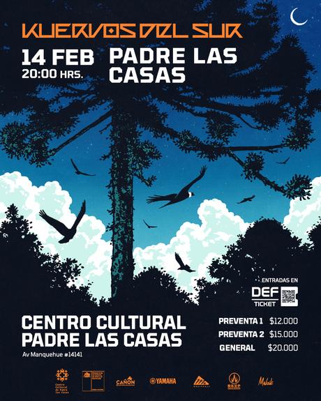 Kuervos del Sur se presentará en Pucón, Padre de las Casas, Valdivia y Puerto Montt