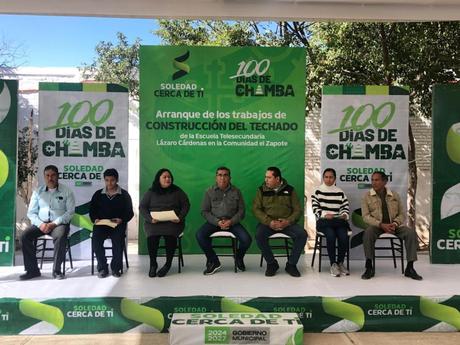 Soledad de Graciano Sánchez impulsa la educación con obras en telesecundaria de El Zapote