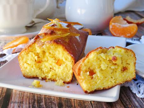 Bizcocho o cake de mandarina con su piel confitada Bizcocho o cake de mandarina con su piel confitada