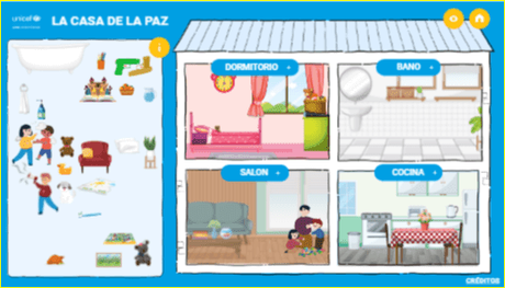 La casa de la Paz, un juego de UNICEF La casa de la Paz, un juego de UNICEF