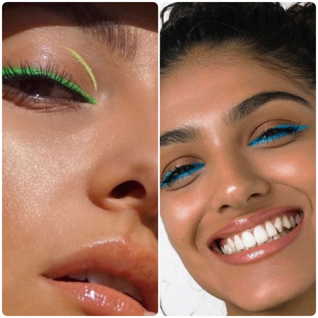 Maquillaje verano tips Verónica Mendoza Natura rubor cushion delineado azul verde colores