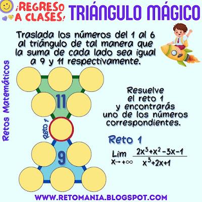 TRIÁNGULO MÁGICO De Regreso a Clases, De Vuelta al Cole, Volver al Cole, Volver a Clases, Desafíos matemáticos, Retos matemáticos, Problemas matemáticos, MateRecreativa, Matemática Recreativa, Triángulos Mágicos, Pasatiempo, Retos visuales, Retos mentales, Retos Virales, Solo para Genios