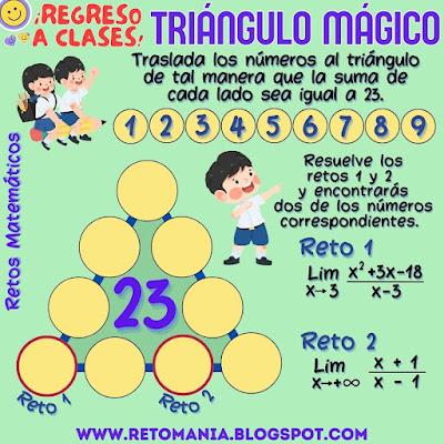 TRIÁNGULO MÁGICO De Regreso a Clases, De Vuelta al Cole, Volver al Cole, Volver a Clases, Desafíos matemáticos, Retos matemáticos, Problemas matemáticos, MateRecreativa, Matemática Recreativa, Triángulos Mágicos, Pasatiempo, Retos visuales, Retos mentales, Retos Virales, Solo para Genios