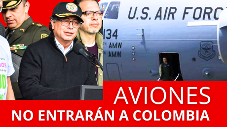 Petro prohíbe entrada de aviones de EEUU con inmigrantes colombianos.
