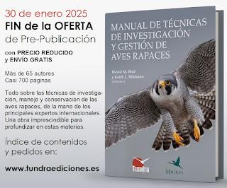 Últimos días de OFERTA de Pre-Publicación: Manual técnicas aves rapaces