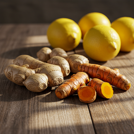 Shot de jengibre, limón y cúrcuma Shot de jengibre, limón y cúrcuma