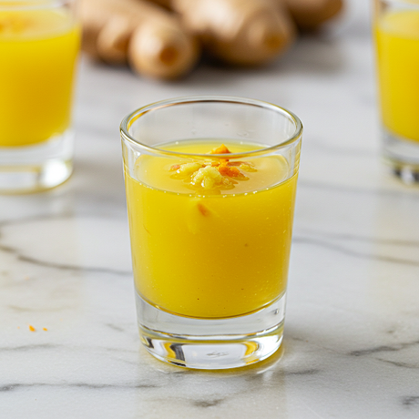 Shot de jengibre, limón y cúrcuma