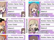[+10] Etiquetas escolares LYNA VALLEJOS GRATIS para editar imprimir!