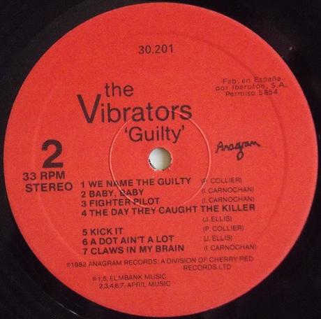The Vibrators - Guilty Lp 1983