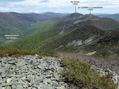 Zarréu-El Picón-El Cuernu´l Ḷḷangreiru-Picu Rubiu