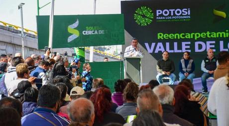 Inauguran rehabilitación de la lateral del Bulevar Valle de los Fantasmas en Soledad de Graciano Sánchez