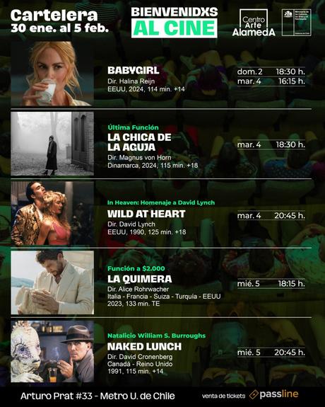 Descubre la Cartelera del Centro Arte Alameda del 30 de enero al 5 de febrero Descubre la Cartelera del Centro Arte Alameda del 30 de enero al 5 de febrero