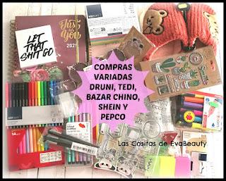 Compras variadas low cost en Druni, Shein, Tedi, Pepco, Shein y bazar chino de papelería, material escolar, velas, makeup, maquillaje, zapatillas Compras variadas low cost en Druni, Shein, Tedi, Pepco, Shein y bazar chino papeleria material escolar maquillaje makeup velas aromaterapia zapatillas haul nuevo post new post blog de belleza blogger beautyblogger microinfluencer
