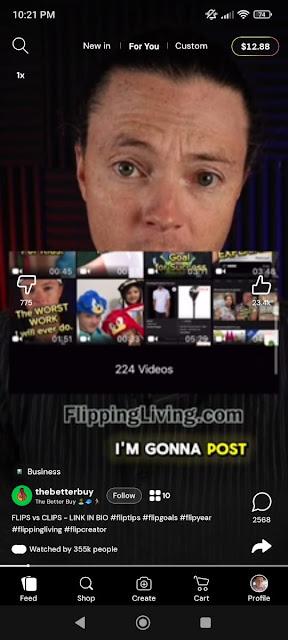 Flip app; mira, compra y crea contenido empezando a monetizar desde ya