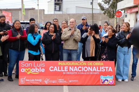 Enrique Galindo entrega rehabilitación integral de la calle Nacionalista