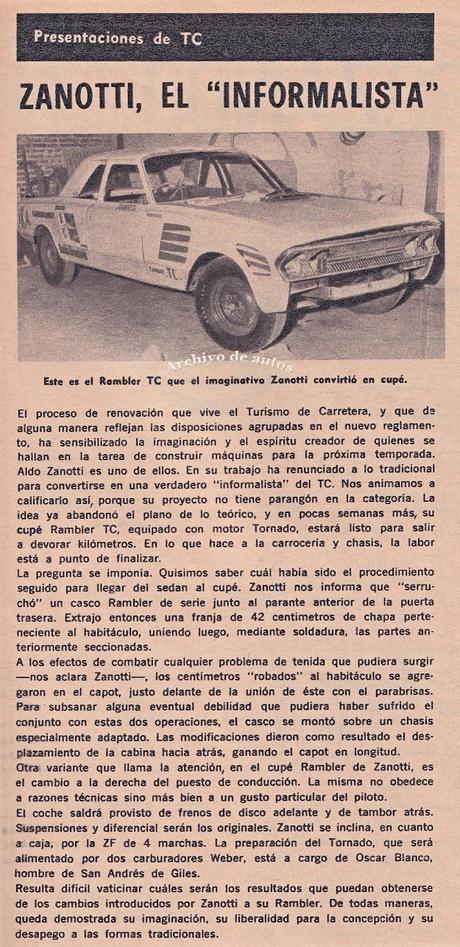 Rambler TC con motor Tornado de 1966 Rambler TC con motor Tornado de 1966