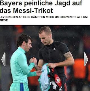 LA CAMISETA DE MESSI, MOTIVO DE DISPUTA ENTRE JUGADORES DEL LEVERKUSEN