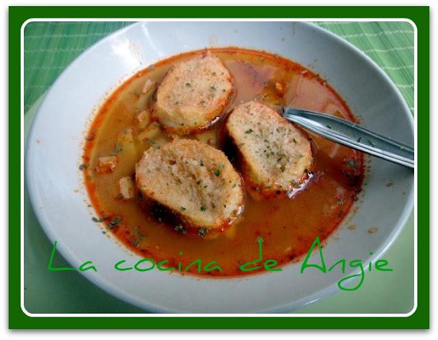 SOPA DE PATATAS FRITAS