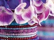 Decorar botes para flores cuentas colores