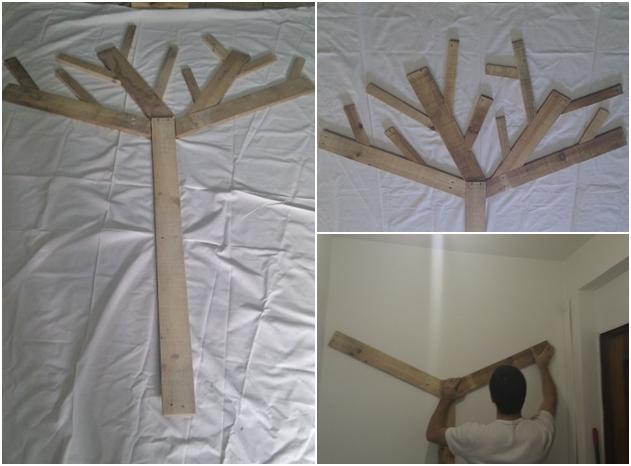 El perchero árbol de tablones de palets de Eusebio