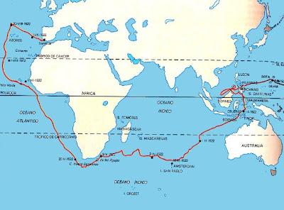 PRIMERA VUELTA AL MUNDO POR MAGALLANES Y ELCANO