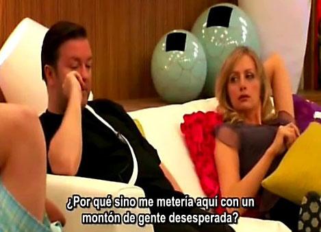 Ricky Gervais hablando sobre Gran Hermano en la serie Extras