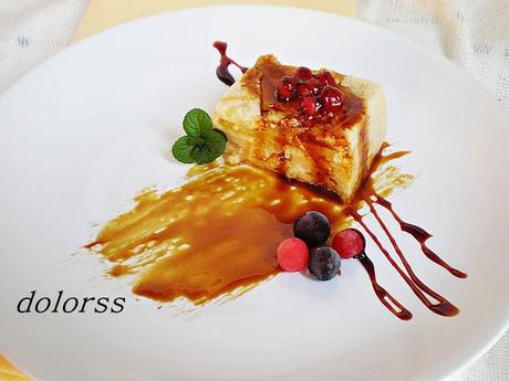 Buding de manzana  caramelizada