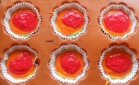 Rainbow cupcakes - Magdalenas de colores Rainbow cupcakes - Magdalenas de colores