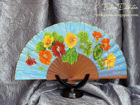 Capuchinas Abanico personalizado con tus flores favoritas...