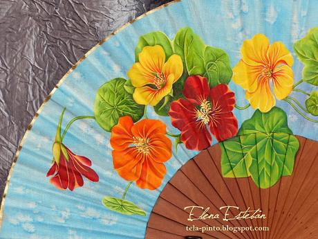 Capuchinas Abanico personalizado con tus flores favoritas...