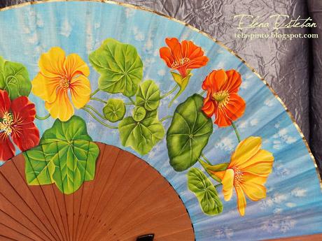 Capuchinas Abanico personalizado con tus flores favoritas...