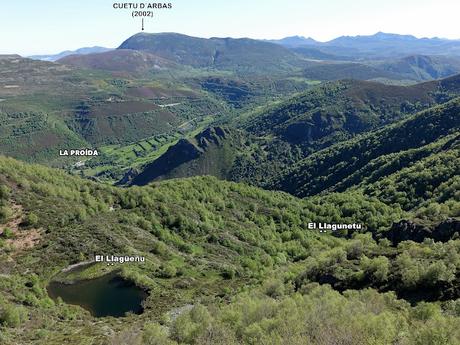 La Proída-Las Ḷḷagunas de Ḷḷagüeños-Picu Ḷḷagüeños-El Cuetu l´Osu-Penamayor