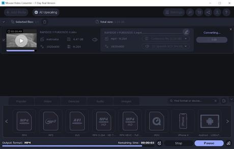 Movavi Video Converter 2025 para windows, convierte cualquier archivo multimedia al formato deseable