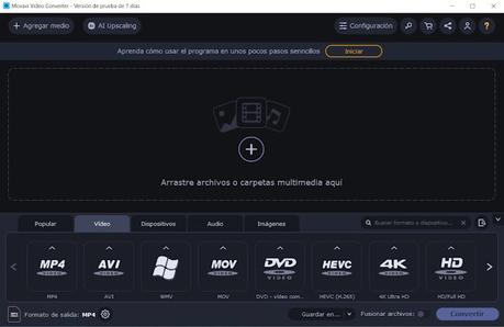 Movavi Video Converter 2025 para windows, convierte cualquier archivo multimedia al formato deseable