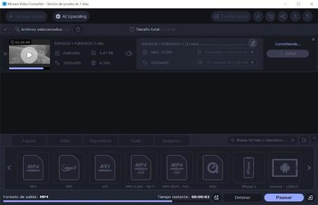 Movavi Video Converter 2025 para windows, convierte cualquier archivo multimedia al formato deseable