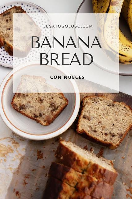 Un Banana Bread Con Nueces Simple y Elegante