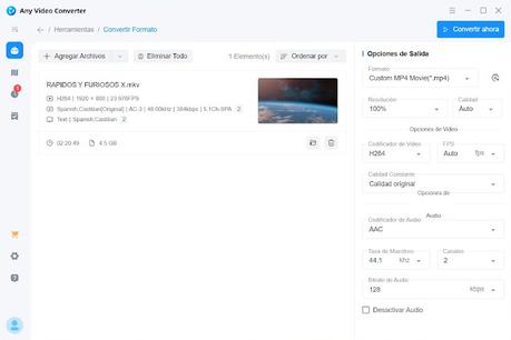Any Video Converter Free 2025 para windows, genial convertidor gratuito de archivos multimedia