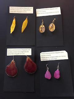 Pulseras de resina y pendientes