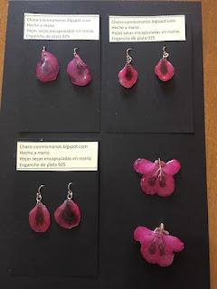 Pulseras de resina y pendientes