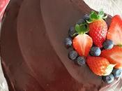 Pastel chocolate frutos rojos para Valentín