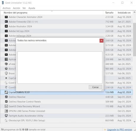 Geek Uninstaller 2025 para windows, desinstala por completo tus aplicaciones sin dejar rastro alguno Geek Uninstaller 2025 para windows, desinstala por completo tus aplicaciones sin dejar rastro alguno