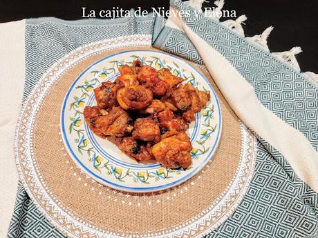 Conejo tandoori masala en air fryer