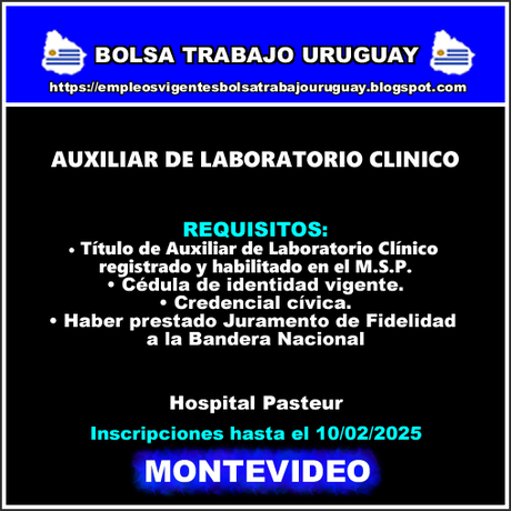 AUXILIAR DE LABORATORIO CLINICO AUXILIAR DE LABORATORIO CLINICO