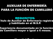 Auxiliar enfermería para función camillero