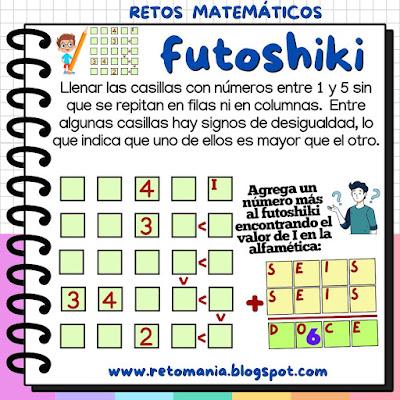 Desafíos matemáticos, Retos matemáticos, Retos mentales, Retos Virales, Retos Visuales, Acertijos, Acertijos Visuales, Sudoku, Sudoku Escolar, Sudoku en el Aula, Futoshiki, Sudoku Desigualdades, Simidoku