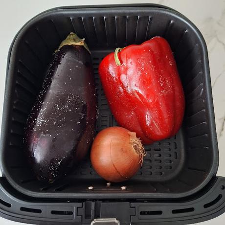 Escalivada hecha en airfryer