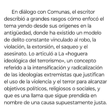 Entrevista para la revista Comunas